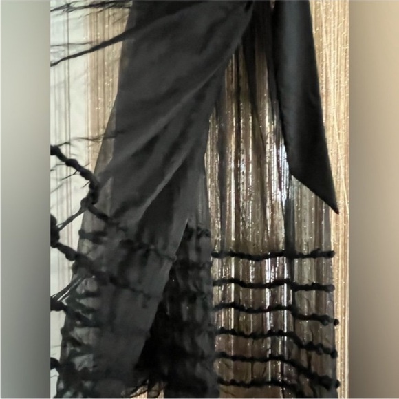 Randy & Will Collection Antoinette Black Wrap Skirt - Picture 3 of 5